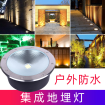 cob underground light led outdoor waterproof round embedded square garden garden spotlight tree light spot tree light