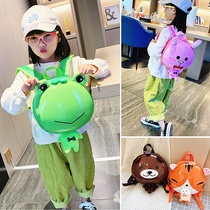 Primary school childrens small bag bag female cute cartoon foreign fashion boy shoulder bag New Years small backpack