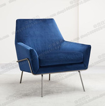 Nordic single sofa chair designer Model Room reception negotiation chair leisure chair fabric living room household sofa chair