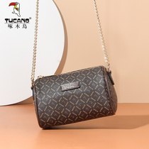 Woodpecker round bag 2021 new old flower cross body small bag fashion niche design sense retro shoulder bag women