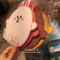 Korean LINE FRIENDS fat group brown bear small fan cute portable summer hand fan cool fan