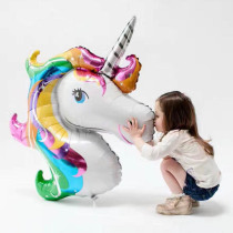 Childrens birthday party decoration supplies toy cartoon aluminum film pet aluminum foil unicorn balloon shape