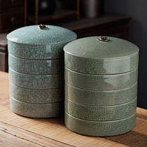 Geyao Puer tea cake storage tank Storage box storage box storage box storage tank Chinese household multi-layer moisture-proof white tea tank