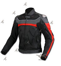 JK-021 Motorcycle leather riding suit motorcycle suit titanium alloy leather with mesh racing suit men