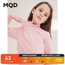 MQD Children's Clothing Girls Turtleneck Bottoming T-Shirt Winter New Kids Long Sleeve Red Bottoming Tops