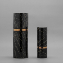 Modern light luxury New Chinese creative ceramic black vase swing piece upscale flower-flower-like flower-style board room soft adornment