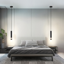 Minimalist bedroom bedside chandelier Nordic minimalist modern bedside cabinet hanging line lamps hotel room light luxury small chandelier