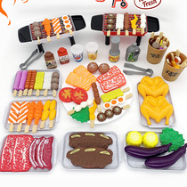 Childrens house toys simulation food cooking skewers fragrant BARBECUE kitchen girl baby skewers set