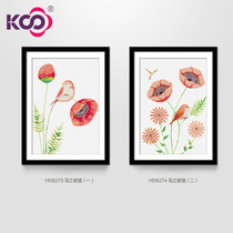 KS cross stitch shop living room 2018 new simple modern flowers flowers and plants hanging painting love flowers secret words