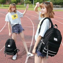 Hong Kong 2021 new junior high school students schoolbag female Korean version of high school students campus simple large capacity canvas backpack tide