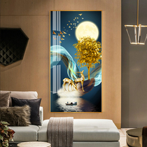 Zhaoshu Feng Shui Nordic Crystal porcelain decoration hanging painting new Chinese living room corridor porch corridor atmospheric simple mural