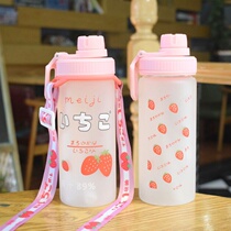 Net Red Straw Cup Teenage Girl Students Personality Glass Cups Portable Summer Ins Wind Original Juku Water Mug