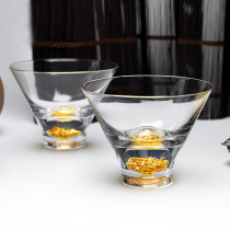 Japanese-style pure gold foil Crystal Tea Cup Gold Cup Gold Cup bucket rice wine glass cup Master Cup