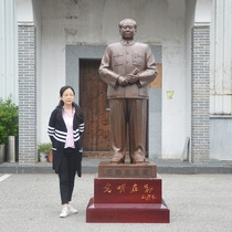  Chairman copper statue Pure copper home statue decoration Company hall Full body sculpture large office sculpture Great man