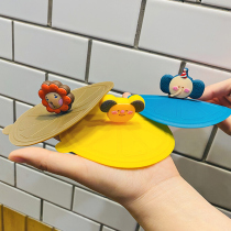Cup lid food grade cartoon silicone cup lid tea cup lid mug lid Universal round universal cup lid heat resistant