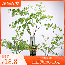 Modern table simulation plant Japanese hanging bell multilobe foliage flower folk home photography decorative floral art