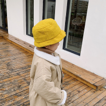 Winter Childrens fishermans hat boy CUHK Sheep Lamb Suede Hat Tide Korean version warm days Pelvic Hat Parenting Hat