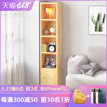 Solid wood childrens bookshelf rack living room floor containing small bookcase bedroom narrow slit locker Sub-minimalist for home