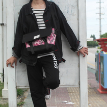 Original oblique satchel shoulder wave bag Male Postbag Female Inron mens wave bag Bag Student School Bag Leather Dead Flying Bag