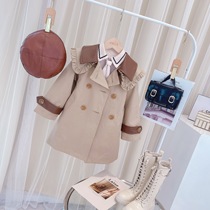 Autumn long 2021 new autumn foreign style Net Red childrens coat autumn coat English style