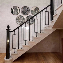 Ningbo solid wood staircase iron support railing finished villa modern simple light luxury style small apartment customization