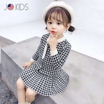 Counter JO girls two-piece autumn dress foreign-style small childrens knitwear short skirt baby small fragrant style dress skirt