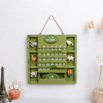 zakka Vintage Mediterranean dorm calendar Wooden Perpetual calendar Wall calendar Heart-walking gift wall wall decoration 2021
