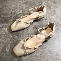 Hong Kong spring and summer new single shoes women 2021 rough and fairy milk shoes late evening breeze gentle with skirt ins tide