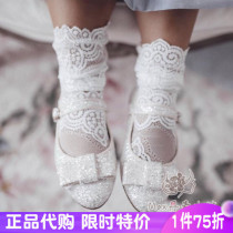 1 piece 75 discount US Petite Maison Kids girl Princess Sox Butterfly Knot Lace Socks Short Socks