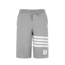  THOM BROWNE summer classic sweatpants mens AND womens couples sports loose five-point casual pants TB knitted shorts