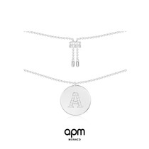 APM Monaco silver custom letter necklace couple sweater chain autumn and winter niche design (2 weeks delivery)