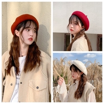 Cap Children Autumn Winter Days 100 lap devil Inron retro Pumpkin Painter Hats wool anise cap berets
