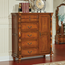 American solid wood five-bucket cabinet bedroom with storage locker minima multilayer with door drawer cabinet Eurostyle five-bucket closet