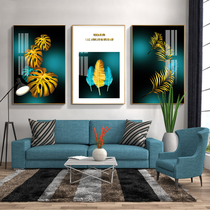 Crystal porcelain painting gold leaf decorative painting living room sofa background wall painting Bedroom bedside painting Abstract modern framed painting