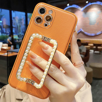 Suitable for apple 11 mobile phone shell lady 2022 new advanced sensual luxury goddess deposit red tides iphone13pro bracket vegan leather 12 anti-fall and luxurious upscale protective sheath ma