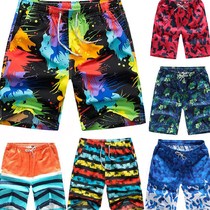 Beach pants mens summer quick-drying water five-point pants seaside hot spring surf pants plus size casual couple shorts