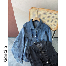 Xiao Xijia) Spring new Korean version of retro washed denim jacket loose bf jacket coat tide cardigan women