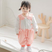 Newborn Baby Clothes Full Moon Toddlers Harater Net Red Autumn Clothing Princess Climbing Clothes Autumn Baby Conjoined Clothes Spring Autumn