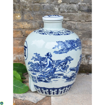 Liquor storage vat Deposit Wine Container water Utensil With Wine Ware Sealed Bubble Wine Special Wine Tan Earth Pottery Cellar Hide Hair