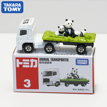  TOMY Domeca simulation alloy car model male toy No 3 animal giant Panda carrier 438908