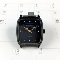 The original inventory butterfly square black shell hei mian manual mechanical diameter 32mm sent strap 1