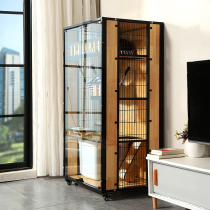Cat cage Villa cat Villa solid wood cat cage oversized free space Japanese cat house luxury three-story Cat House apartment