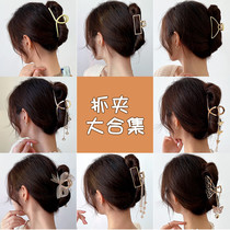 Metal grab female net red hair clamp decorated the new card in 2022 after the new card - haired shark clamp