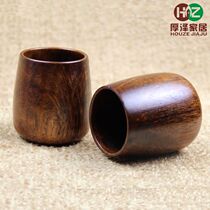 Thick Ze home natural Japanese Ke wood wine glass log cup Wood grain flat belly beer glass red wine glass