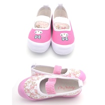 Exported to Japan boys and girls cartoon shallow mouth kindergarten indoor shoes soft sole lightweight one-leg canvas white shoes