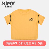 MIMY childrens t-shirt boys short-sleeved summer thin section 2021 new foreign style baby loose cotton top tide