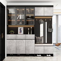 Light luxury porch cabinet shoe cabinet one against the wall light luxury home door simple modern hall cabinet large capacity storage cabinet