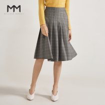 Mall Tongan MM LEMON WINTER DRESS NEW SKIRT HIGH WAIST A Skirt Plaid Half Body Skirt 5AA240111