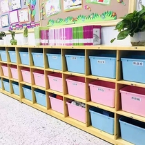 Family multi-color plastic storage basket without cover transparent overlay storage box Toy storage box Kindergarten teaching aid basket