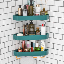 Bathroom triangle basket wall hanging-free space aluminum thickened toilet corner towel storage rack